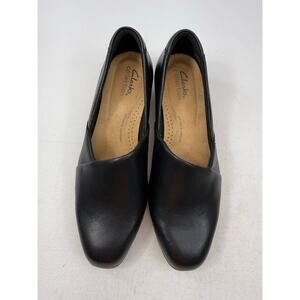 Clarks Collection Ultimate Comfort Black Leather Loafers Womens 7.5 Lagenlook